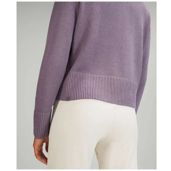 Lululemon Double Knit Sweater Hoodie / Size M/L / Dusky Lavender Cashlu - Picture 4 of 12